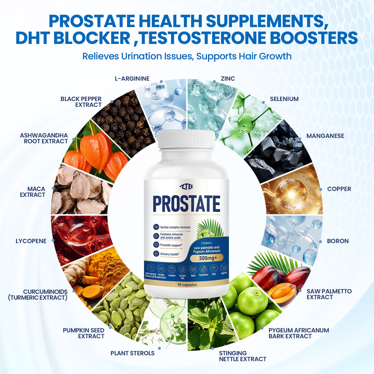 Prostate Health Complex Capsules | Saw Palmetto + Baobab + Maca + Pumpkin Seed Extract | 90 Capsules | Supports Urinary Comfort & Prostate Health