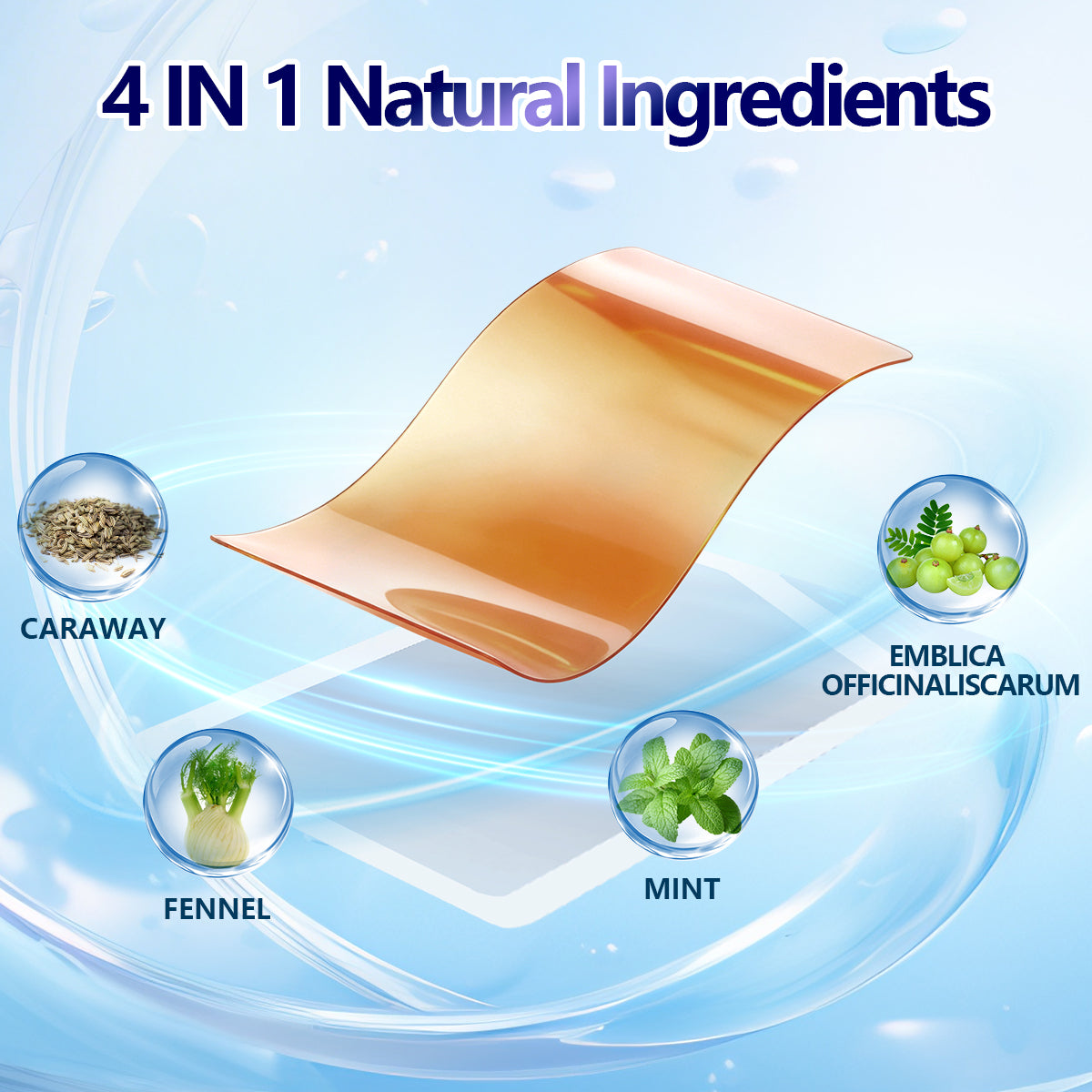 Herbal Fresh Oral Film | Amla · Caraway · Fennel · Coleus (Mint) | 250 mg × 30 Films | Dietary Supplement